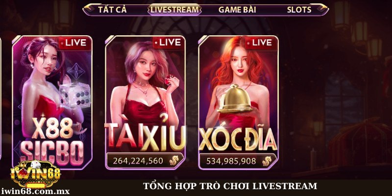 Game Gemwin - Thương hiệu uy tín Top 1 thị trường năm 2025 3 Danh mục livestream với hàng loạt tựa game hấp dẫn, thú vị