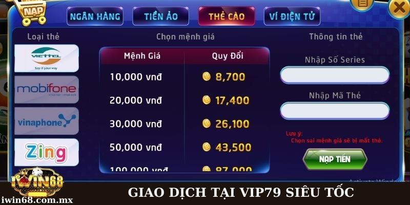 Giao dịch tại Rikvip diễn ra nhanh chóng và an toàn