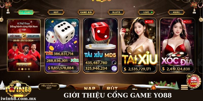 Giới thiệu giao diện cổng game Yo88